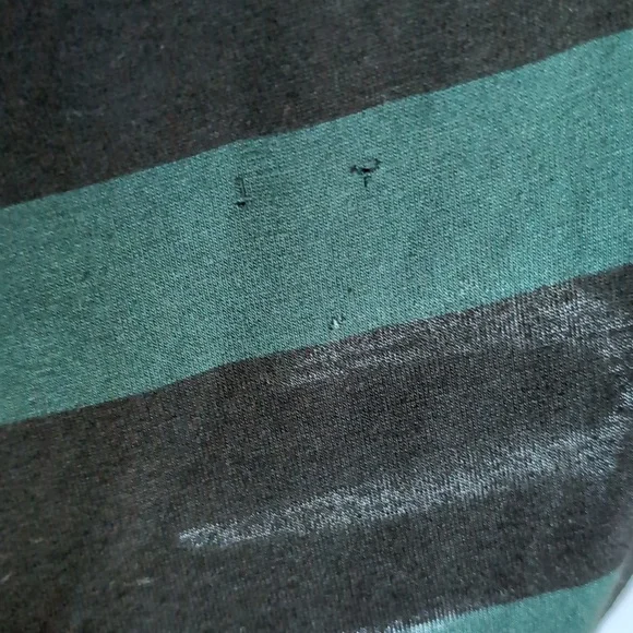 Loft Green and Black Stripe Jersey Knit Dress Tall - Picture 5 of 6